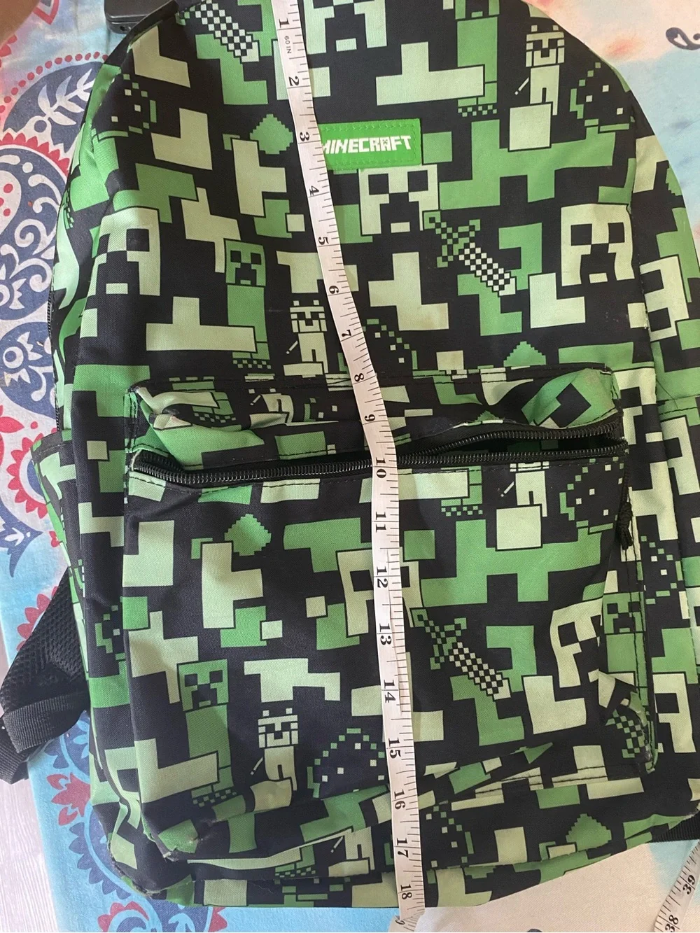 Minecraft creeper backpack school book bag